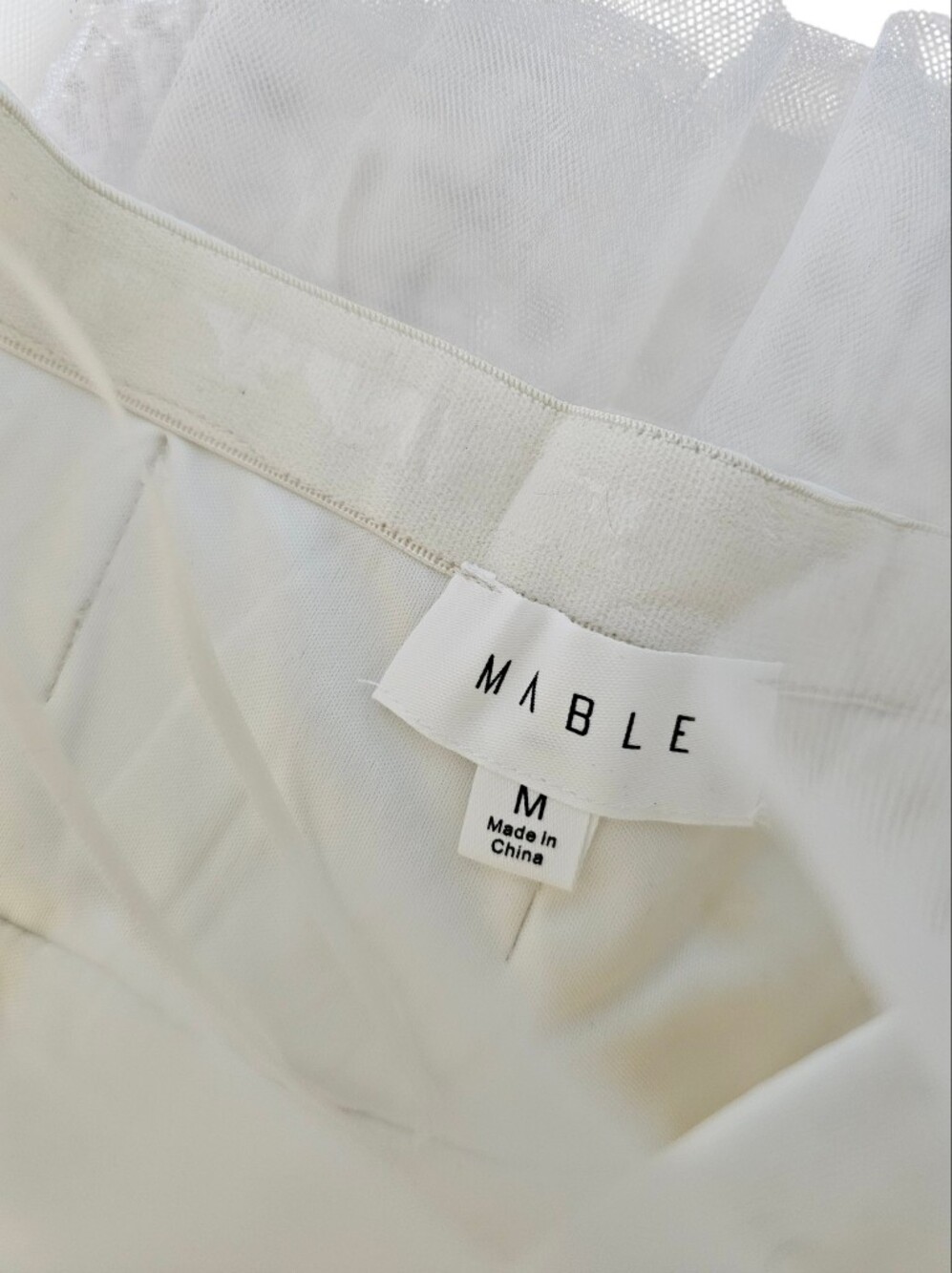 MABLE White Tube Tiered Tulle Mini Dress Size Mediun - Picture 6 of 6